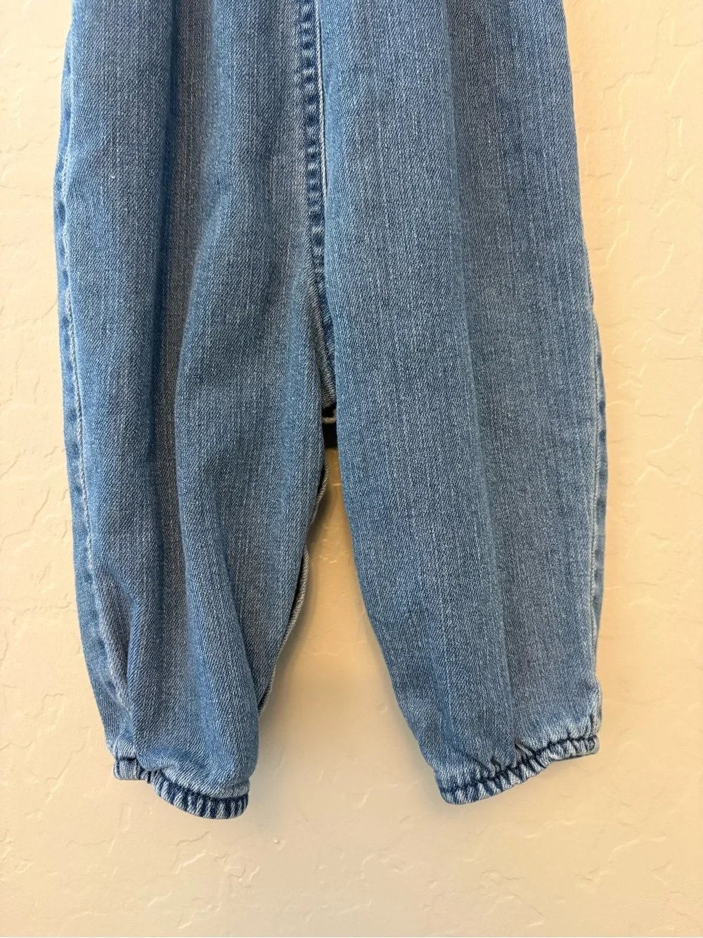 Carter's denim chambray sleeveles long romper with buttons 9 months